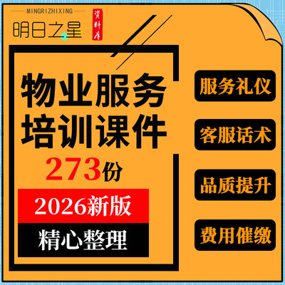 物业公司档案管理品质提升服务礼仪客服话术费用催缴培训PPT课件