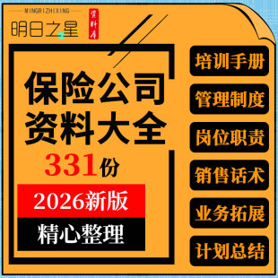 商业保险公司经营员工培训管理制度岗位职责销售话术工作计划资料