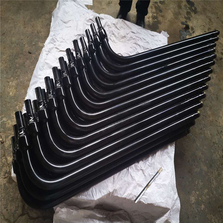 新热缩套弯管式钢塑过渡 聚乙烯缠绕管钢塑转换接头 pe管件
