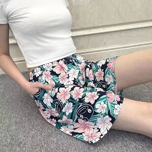 老太太百搭外穿短裤 老人夏天透气阔腿睡裤 女纯棉绸奶奶舒适家居裤