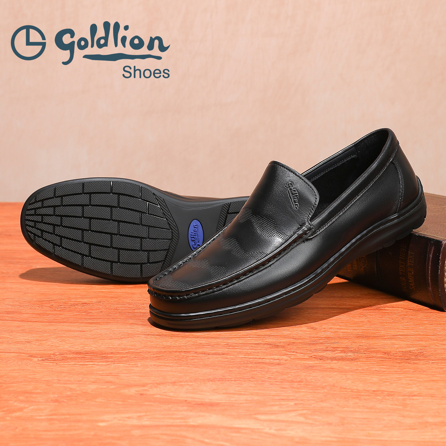 金利来男鞋新款商务休闲男鞋真皮一脚蹬懒人豆豆鞋乐福鞋轻便舒适,流行男鞋,乐福鞋（豆豆鞋）,淘宝优惠券,粉丝福利购,淘宝优惠卷