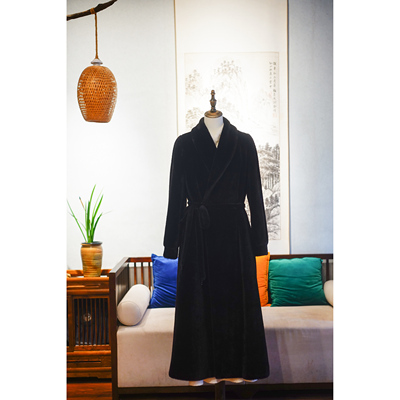 【墨寒影】新中式国风冬季黑色交领保暖时尚轻奢百搭显瘦长款大衣