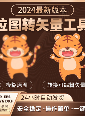 033位图转矢量一键临摹勾图一键抠图软件JPG转AI PDF EPS CDR插件