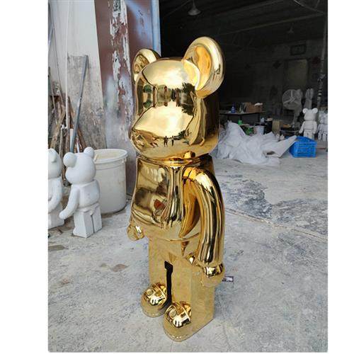 bearbrick网红暴力熊摆件酒店样板房卡通公仔玻璃钢落地饰品雕塑