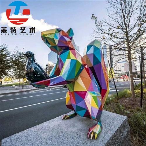大型落地卡通玻璃钢雕塑商场店门口步行街网红装饰摆件不锈钢定制