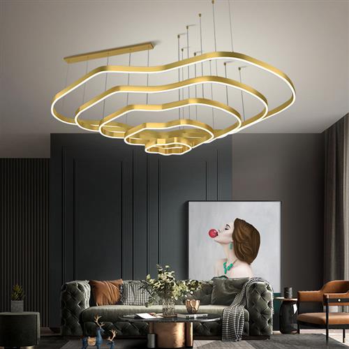 梯田吊灯客厅餐厅灯非标工程灯山脉异形灯大堂酒店售楼处灯具制作