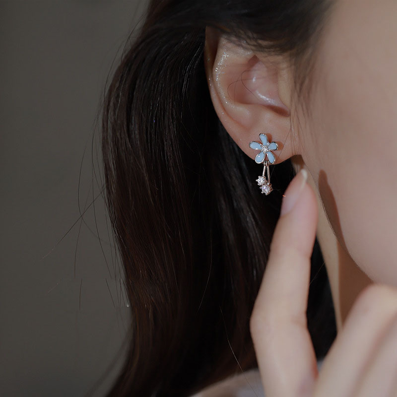 srrmhyn花朵耳钉女夏耳环小众设计感2023新款潮气质文化创意耳坠