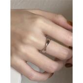 srrmhyn莫比乌斯戒指男女情侣对戒小众开口设计时尚 简约素圈戒指