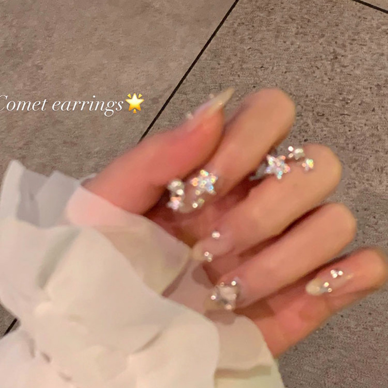 SRRMHYN珍珠星星耳钉女轻奢小众