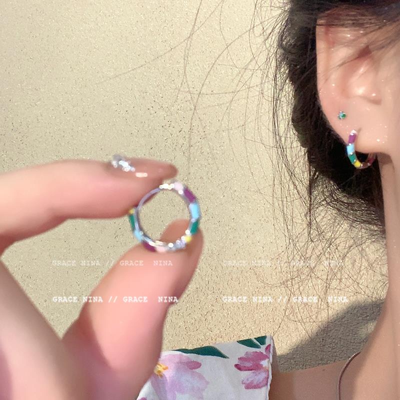 彩色滴釉耳圈耳srrmhyn