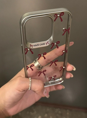 适用苹果16promax手机壳新年iphone15plus红色蝴蝶结13高级感小众2024网红爆款14过年ip12超好看透明新款11蛇