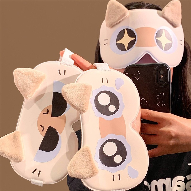 2026新款可爱猫咪3d立体遮光眼罩睡眠专用0压感女办公室午休学生