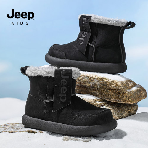 Jeep儿童雪地靴冬季加绒小童短靴