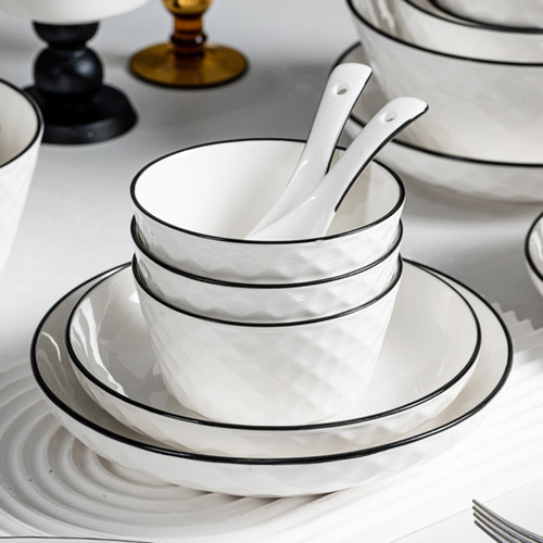 2025新款釉下彩陶瓷餐具碗碟盘子