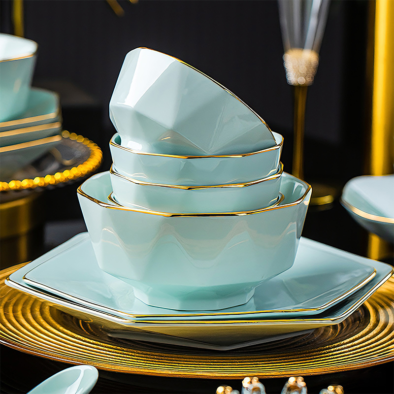 2025新款釉下彩碗盘碟勺家用餐具