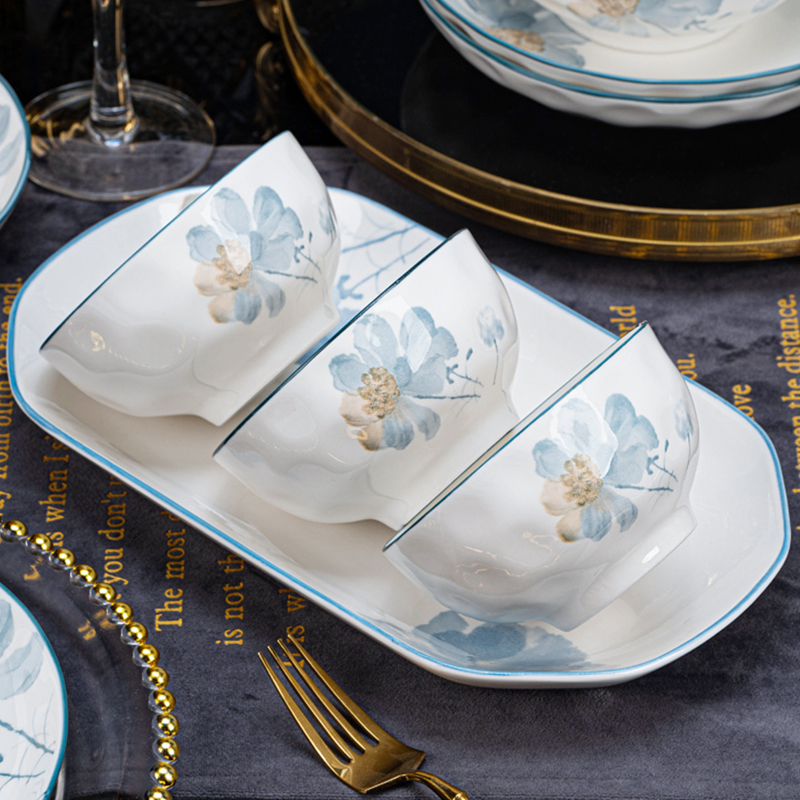 2025新款高颜值釉下彩陶瓷碗盘碟