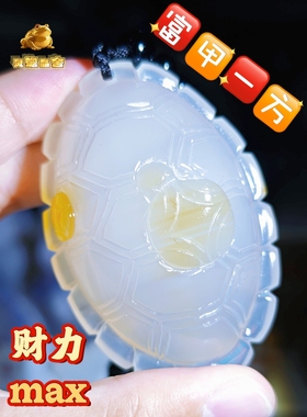 灵蟾晶舍｜富甲一方Ｉ玛瑙龟甲雕刻件乌龟壳摆件招财聚财挂件
