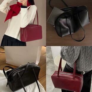 Jennie同款 row风波士顿腋下包羊皮Astra保龄球包通勤包单肩手提包