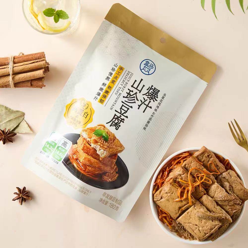 盒马爆汁山珍豆腐 虫草花炖鸡味&竹荪菌汤味180g