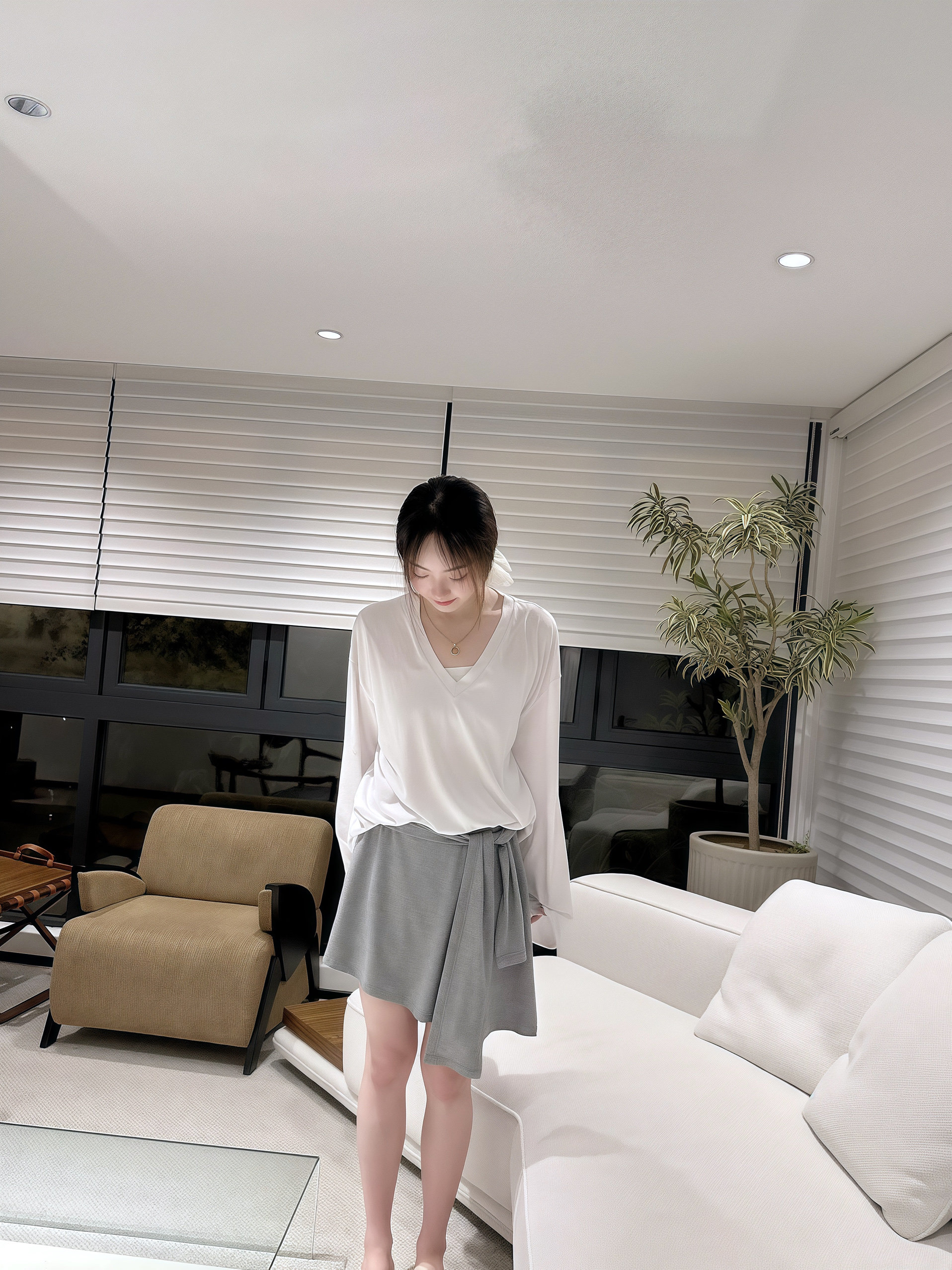 2025新款天丝韩系简约亲肤裸感重工压褶百搭半裙（含内衬）,女装/女士精品,半身裙,淘宝优惠券,粉丝福利购,淘宝优惠卷