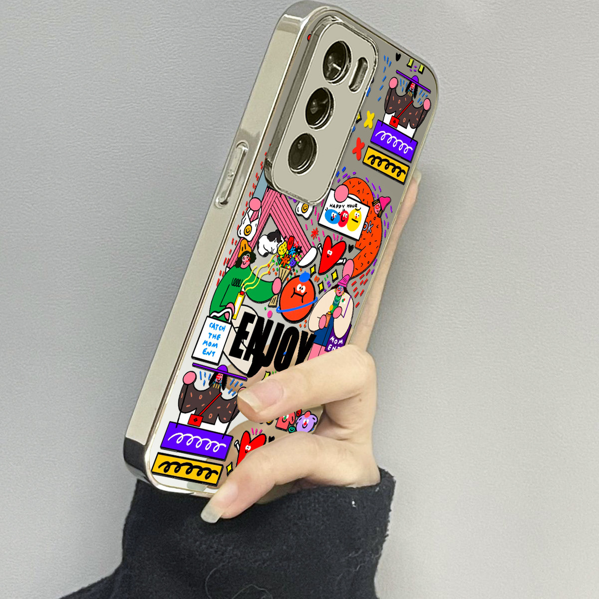 opporeno12手机壳镜面新款