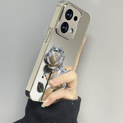 水滴玫瑰适用opporeno13手机壳reno12新款11oppofindx8x6x7ultra6防摔5k10pro+9男8女款7情侣3k12x套oppok9s