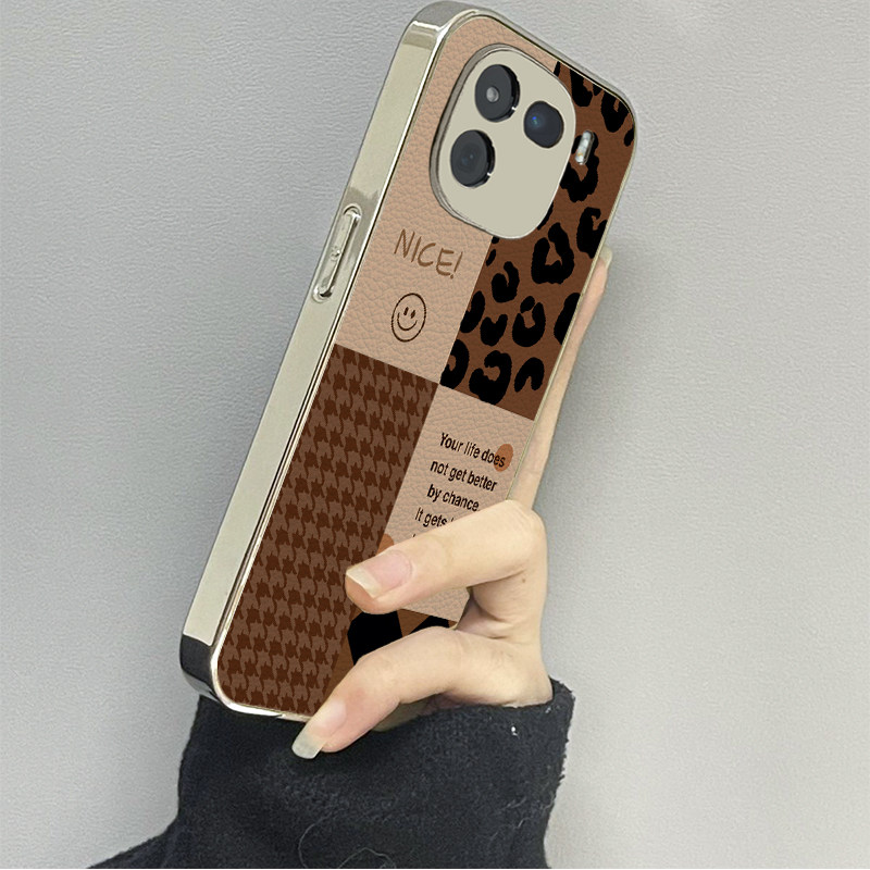 菱格豹纹适用vivoiqoo13手机壳11iqoo12新款10iqooneo9neo8pro男iqoou3x7se女款6情侣iqooz3z5x套z8x9turbo