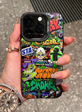 美式嘻哈适用opporeno11手机壳10pro+新款9磨砂8防摔7男5k女款5g情侣oppofindx6x7至尊版k11k10x套oppoa53a2m