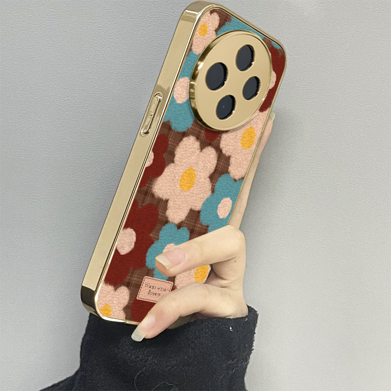 格纹花朵适用oppoa5pro手机壳a3a2新款a1a55a56a57a58a72a93防摔a53s男一加ace5女款2v13情侣oneplus12套11