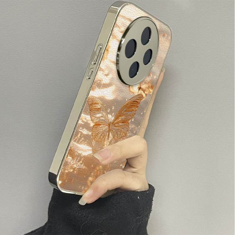 水波蝴蝶适用vivoy200i手机壳y300pro新款y78+皮质y100防摔vivoy53s77e男y76s女款vivoy73s70s情侣y52st1x