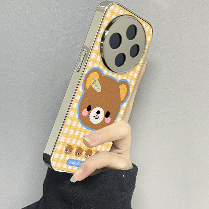 轻松熊兔适用vivoy200i手机壳y300pro新款y78+皮质y100防摔vivoy53s77e男y76s女款vivoy73s70s情侣y52st1x