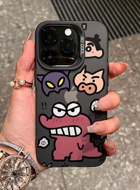 蜡笔小新适用荣耀100手机壳90新款80pro防摔60磨砂50se男70pro+女款90gt情侣x40x50i套x30x50gt畅玩30m50plus