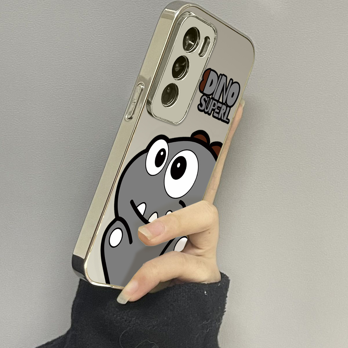 opporeno12镜面可爱手机壳