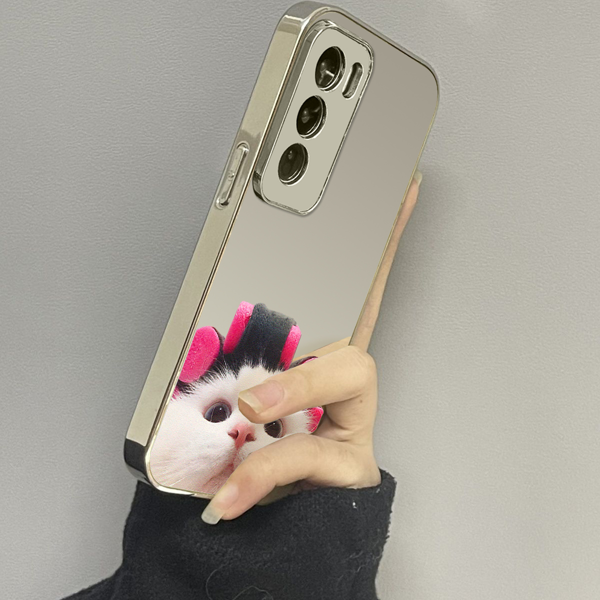 opporeno12镜面可爱手机壳