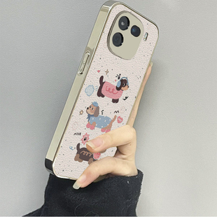 耳机小狗适用vivoiqoo13手机壳11iqoo12新款10iqooneo9neo8pro男iqoou3x7se女款6情侣iqooz3z5x套z8x9turbo