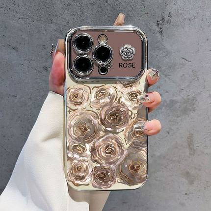 金纹玫瑰小米14手机壳13pro新款12spro防摔12x创意11青春版男13ultra女款civi3情侣至尊版红米k70pro套note13
