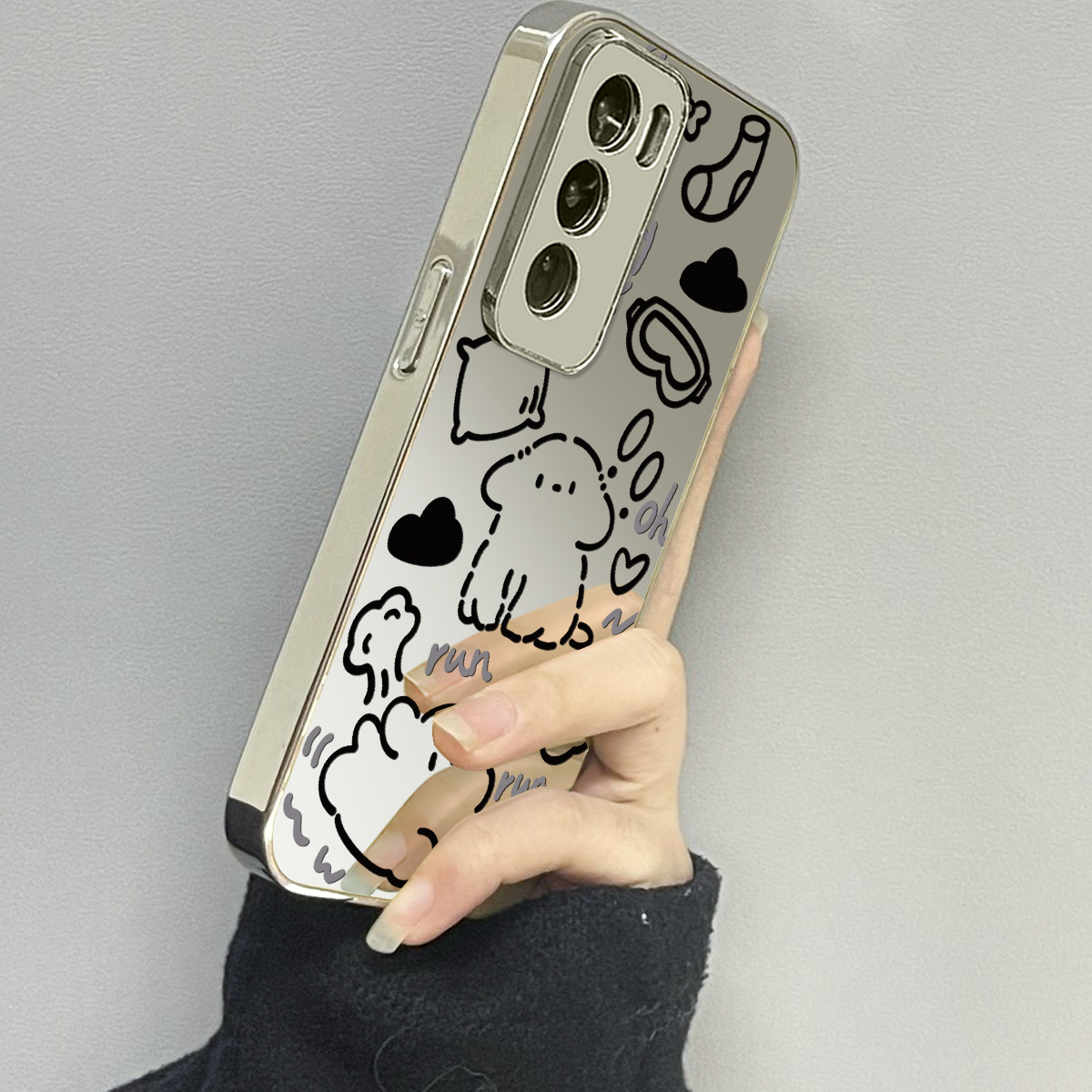 opporeno12镜面新款手机壳