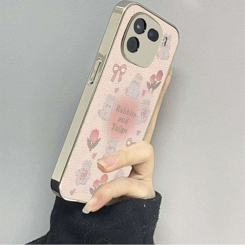 粉花小兔适用vivoiqoo13手机壳11iqoo12新款10iqooneo9neo8pro男iqoou3x7se女款6情侣iqooz3z5x套z8x9turbo