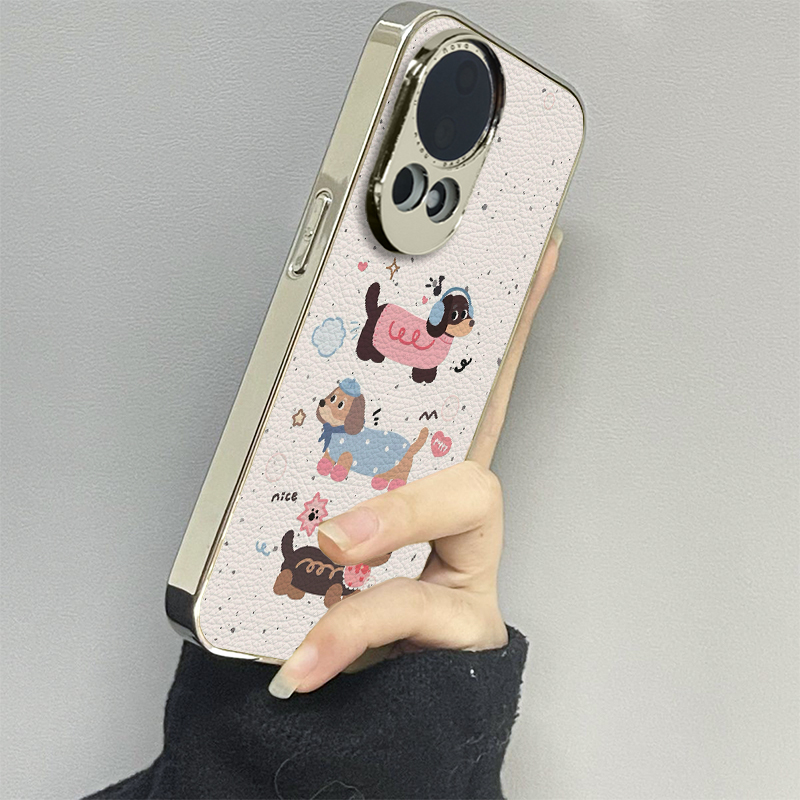 耳机小狗适用华为nova14手机壳nova12ultra新款11活力版13nova10se皮质12pro防摔9男8女款7se情侣6至尊版5g套