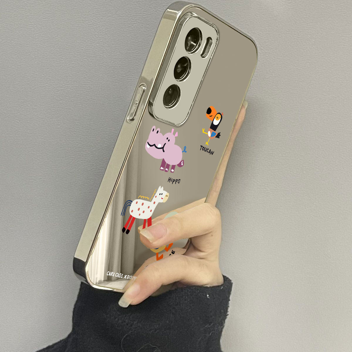 opporeno12手机壳镜面新款