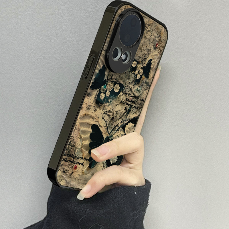 玫瑰蝴蝶适用华为nova13手机壳nova12ultra新款11活力版nova10se皮质9防摔8男7女款6情侣5pro至尊版5g套