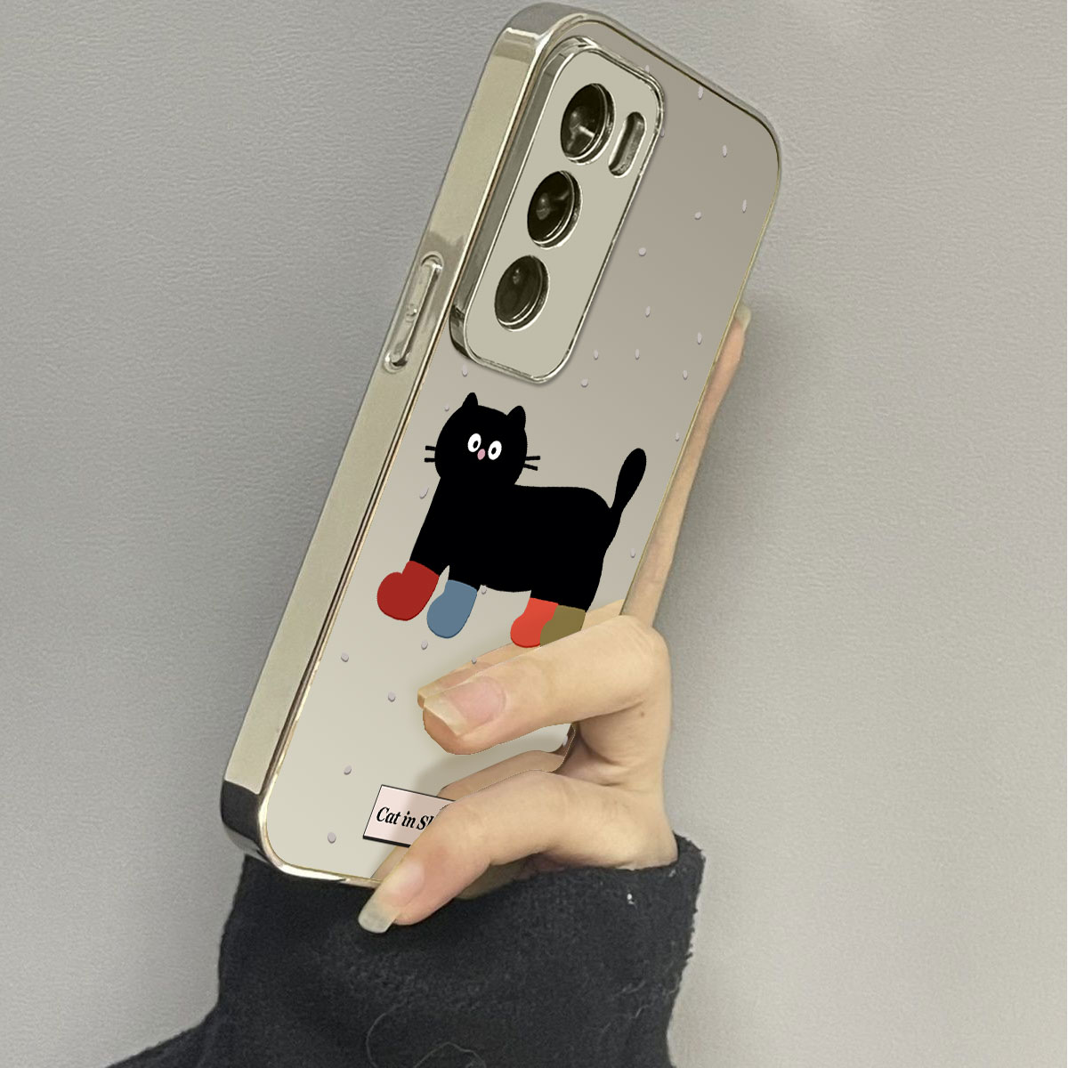 opporeno12镜面可爱手机壳