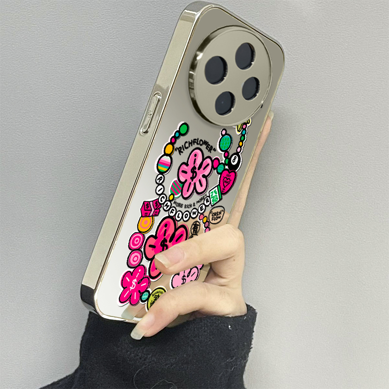 招财有钱适用vivoy200i手机壳y300pro新款y78+镜面y100防摔vivoy53s77e男y76s女款vivoy73s70s情侣y52st1x