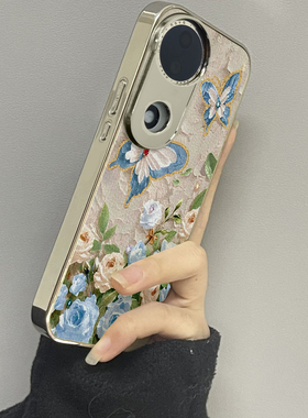 蝴蝶花朵适用vivos20手机壳s19pro新款s18防摔s17t男s16女款s15e情侣s12s10s9s7保护vivo套