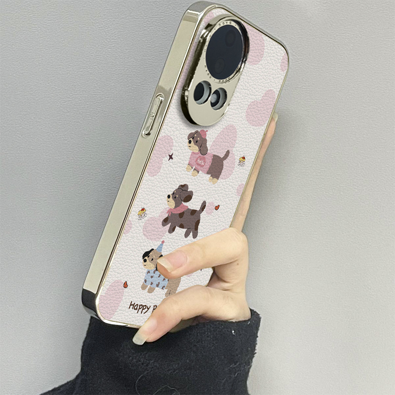 三只小狗适用华为nova14手机壳nova12ultra新款11活力版13nova10se皮质12pro防摔9男8女款7se情侣6至尊版5g套