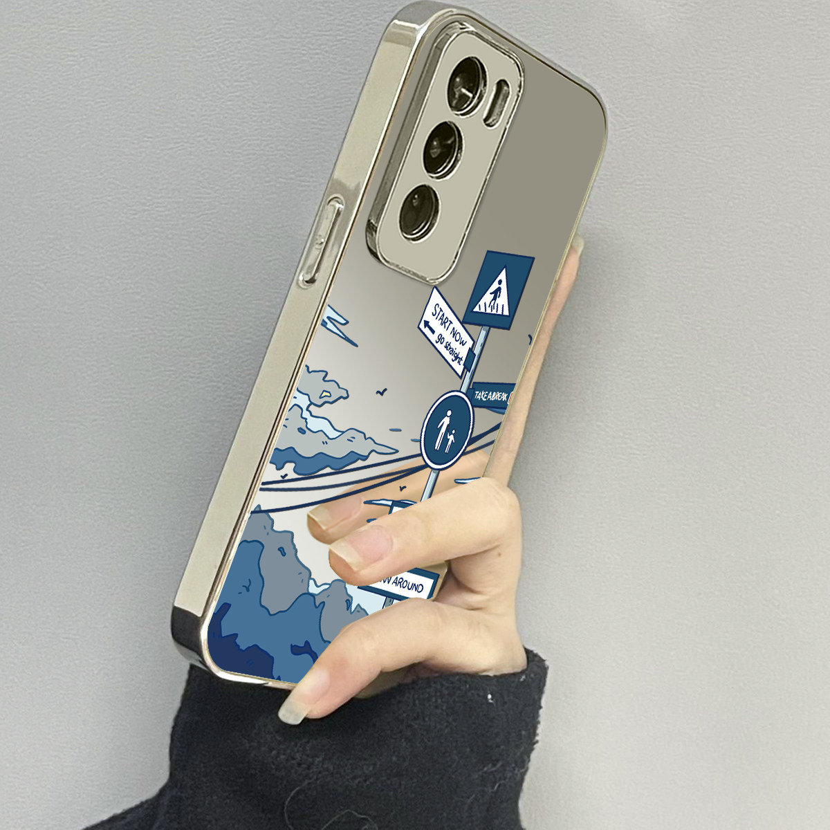 opporeno12手机壳镜面新款