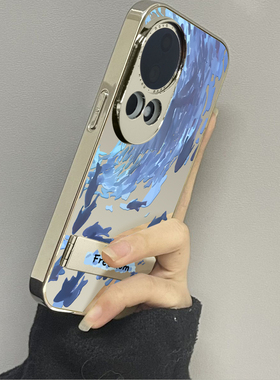蓝色海洋适用华为nova13手机壳nova12ultra新款11活力版nova10se镜面9防摔8男7女款6情侣5pro至尊版5g套