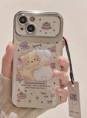 猫咪狗狗适用苹果15promax手机壳iPhone14pro新款13防摔12创意xsmax男xr女11情侣iPhonexr全包7p8p手机套se2