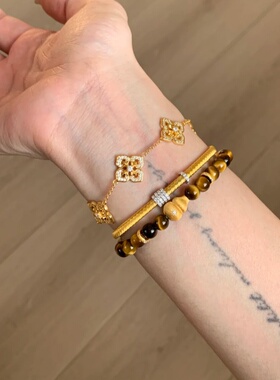 镭射鸢尾花手链高颜值显贵手饰女