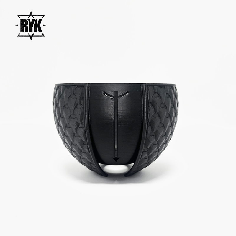 潮流块根花盆龙舌兰多肉花盆3d打印植物专用黑色高脚透气呼吸盆